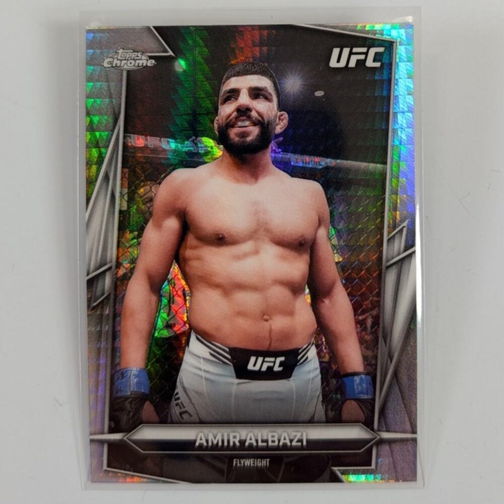 2026 Topps Chrome UFC Amir Albazi #98 Prism Refractor Parallel Hobby Exclusive